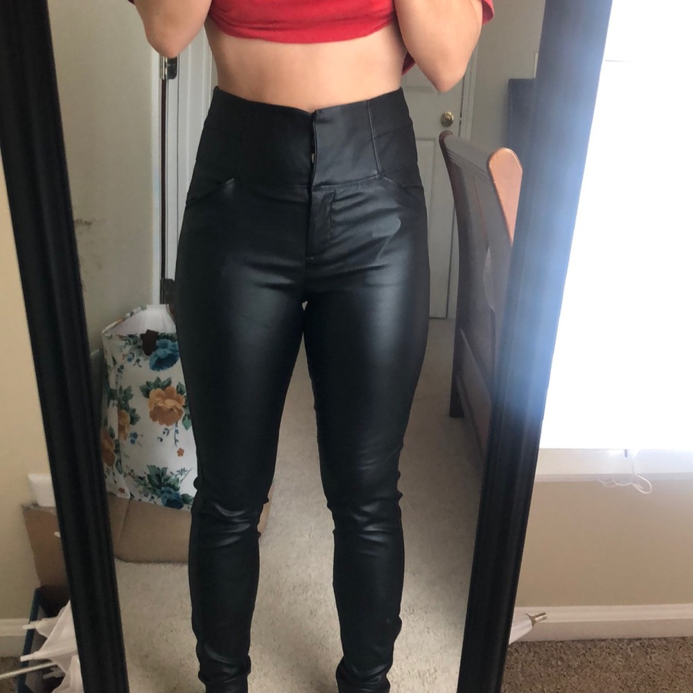 Fashion nova black high waste